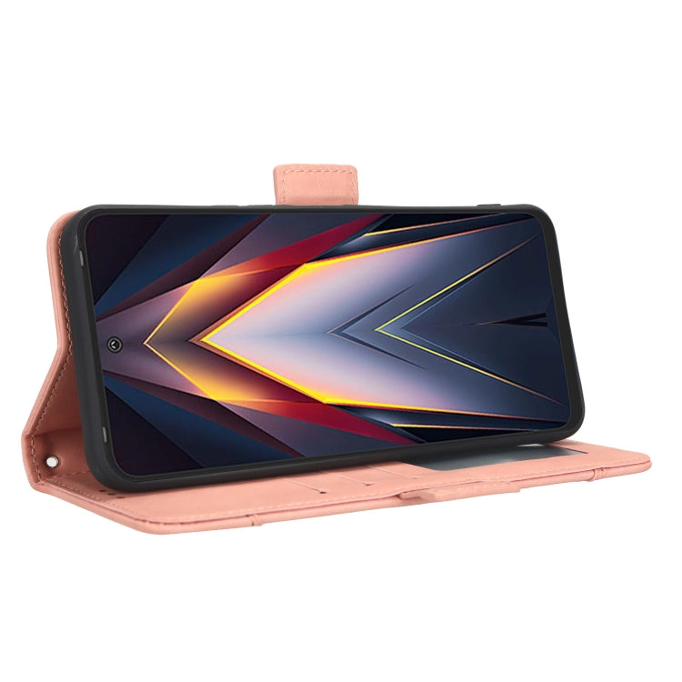 For Tecno Pova 4 Skin Feel Calf Texture Card Slots Leather Phone Case