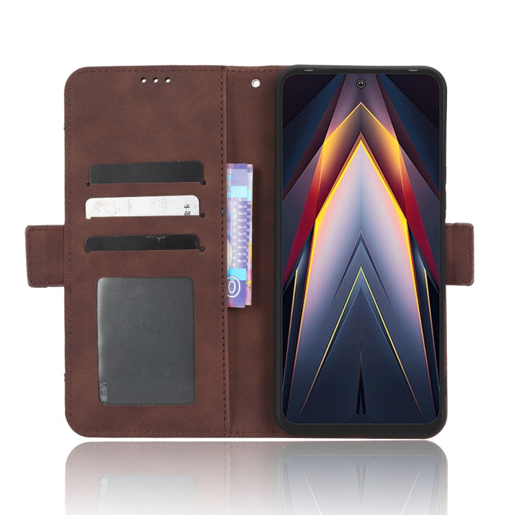 For Tecno Pova 4 Skin Feel Calf Texture Card Slots Leather Phone Case