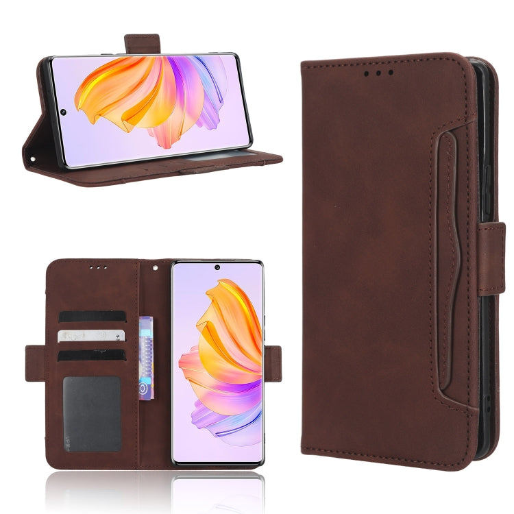 For Honor 80 SE 5G Skin Feel Calf Texture Card Slots Leather Phone Case