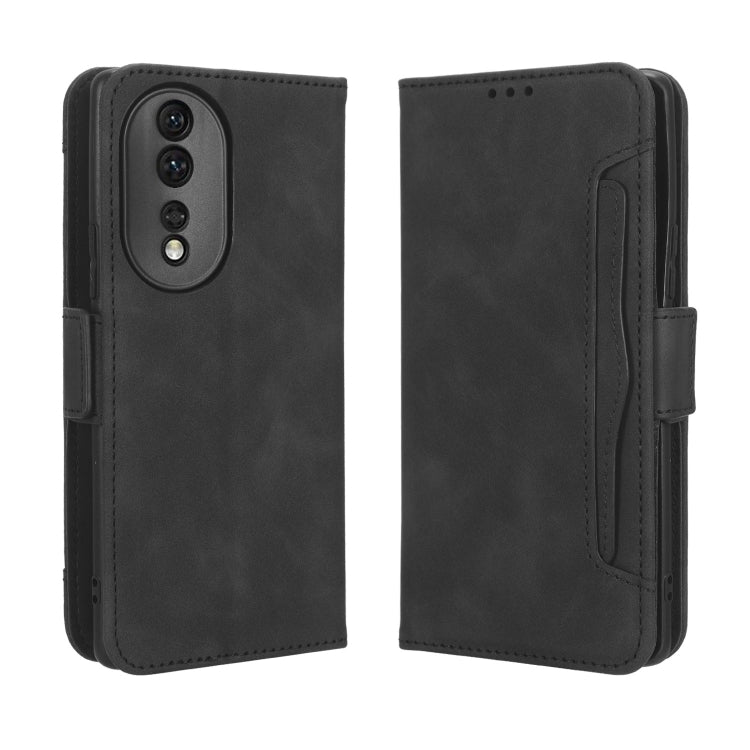 For Honor 80 5G Skin Feel Calf Texture Card Slots Leather Phone Case