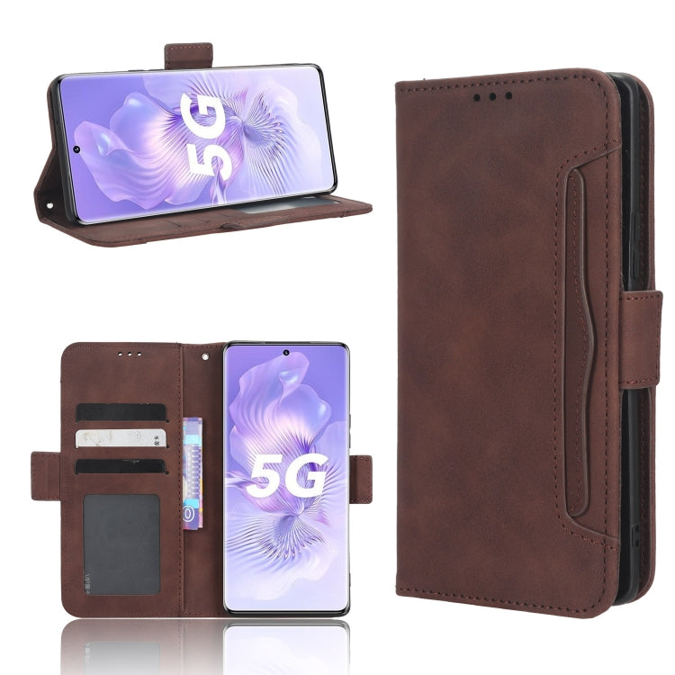 For Honor 80 5G Skin Feel Calf Texture Card Slots Leather Phone Case