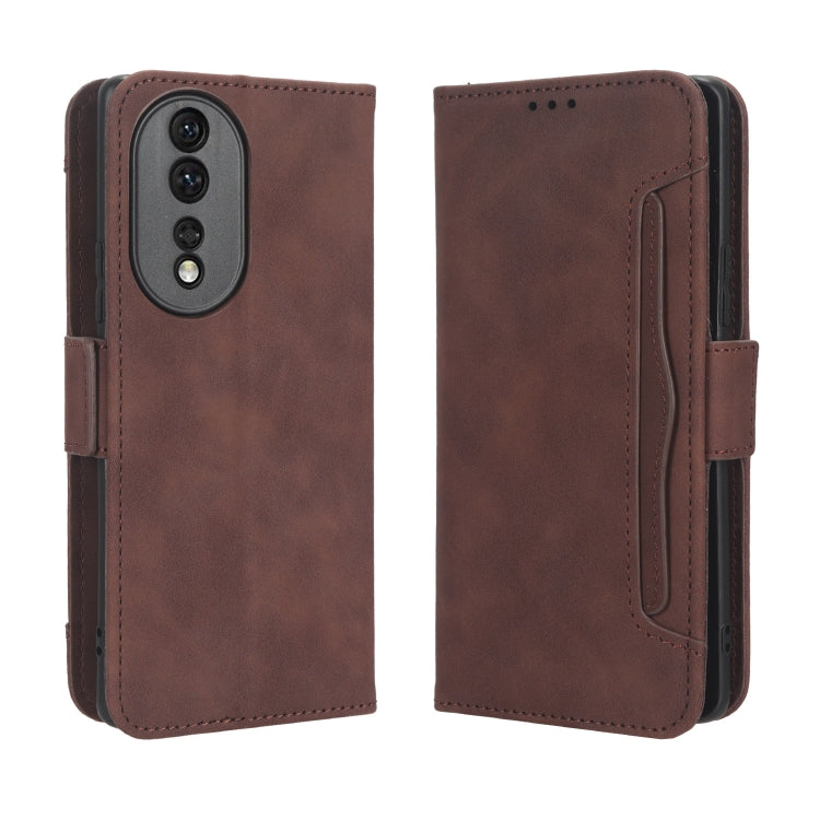 For Honor 80 5G Skin Feel Calf Texture Card Slots Leather Phone Case