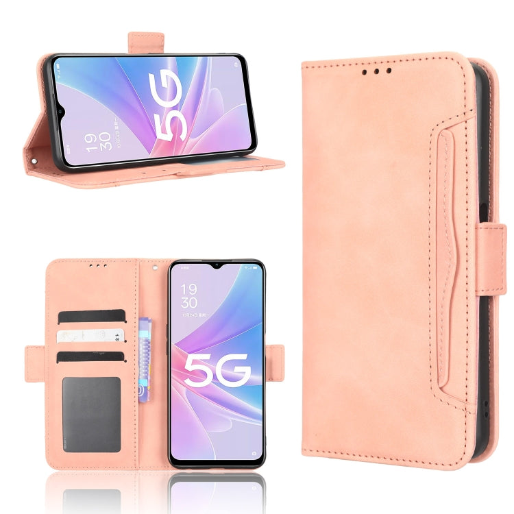 For OPPO A58 5G Skin Feel Calf Texture Card Slots Leather Phone Case