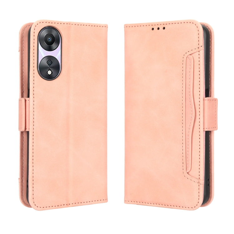 For OPPO A58 5G Skin Feel Calf Texture Card Slots Leather Phone Case