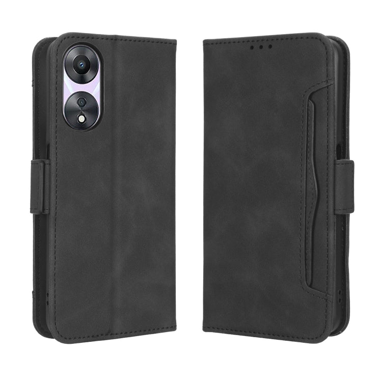 For OPPO A58 5G Skin Feel Calf Texture Card Slots Leather Phone Case