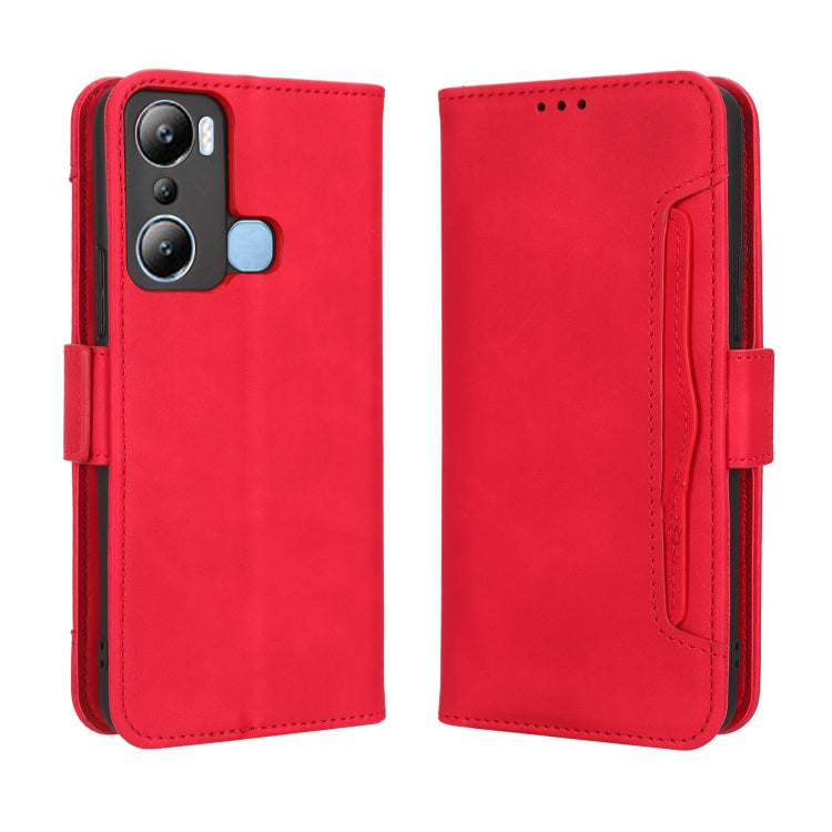 For Infinix Hot 20i Skin Feel Calf Texture Card Slots Leather Phone Case