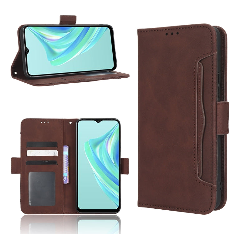 For Infinix Hot 20i Skin Feel Calf Texture Card Slots Leather Phone Case