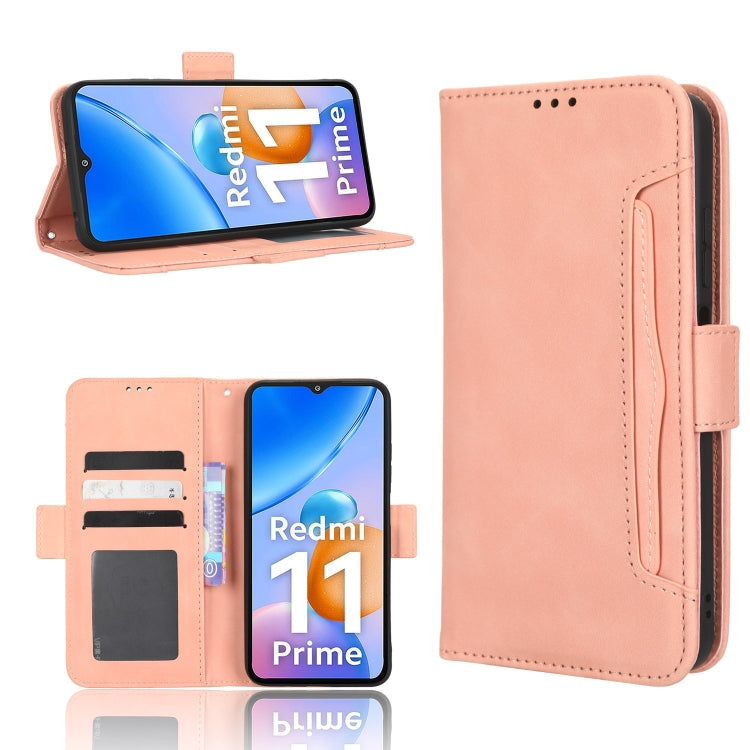 For Xiaomi Redmi 11 Prime 4G Skin Feel Calf Texture Card Slots Leather Phone Case