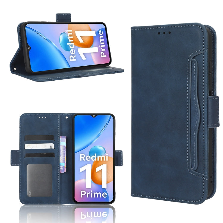 For Xiaomi Redmi 11 Prime 4G Skin Feel Calf Texture Card Slots Leather Phone Case