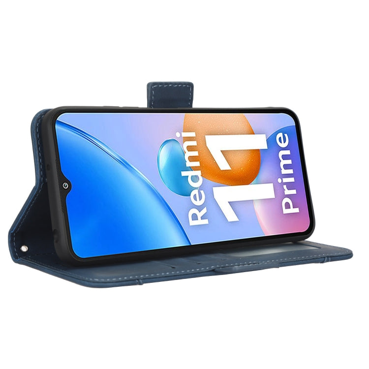 For Xiaomi Redmi 11 Prime 4G Skin Feel Calf Texture Card Slots Leather Phone Case
