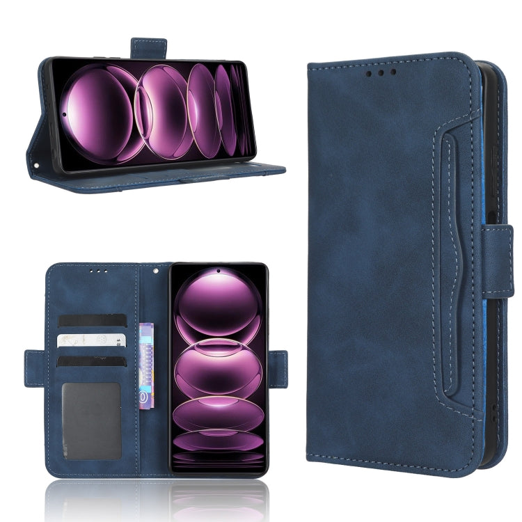 For Xiaomi Redmi Note 12 Pro 5G Skin Feel Calf Texture Card Slots Leather Phone Case