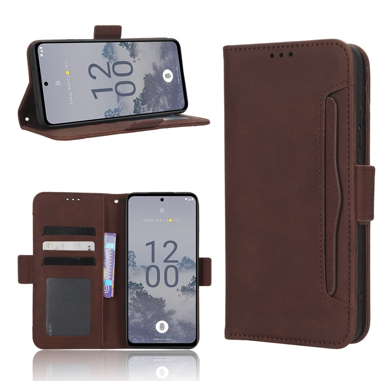 For Nokia X30 5G Skin Feel Calf Texture Card Slots Leather Phone Case
