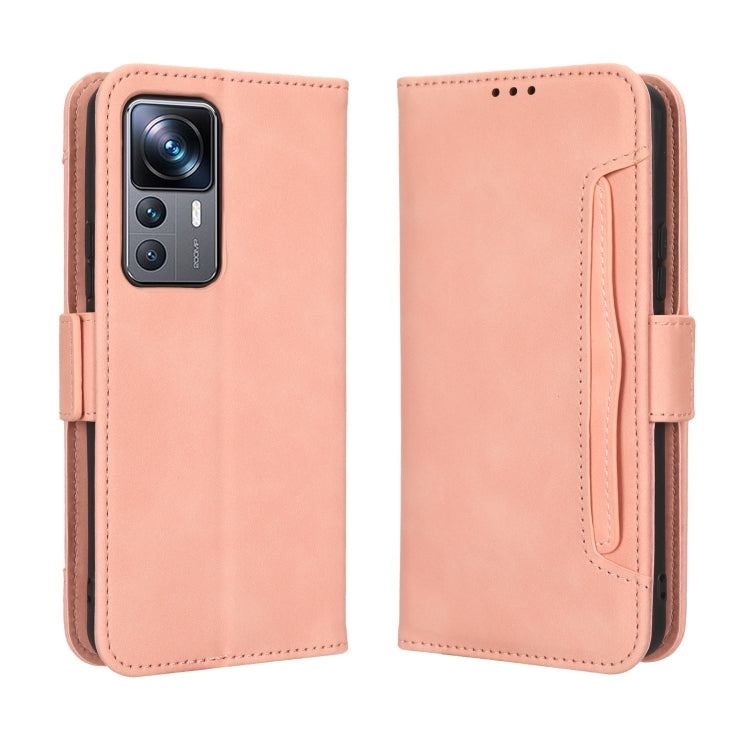 For Xiaomi 12T Pro Skin Feel Calf Texture Card Slots Leather Phone Case