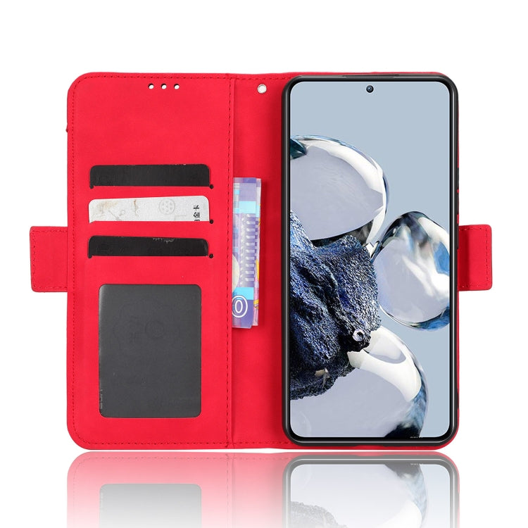 For Xiaomi 12T Pro Skin Feel Calf Texture Card Slots Leather Phone Case