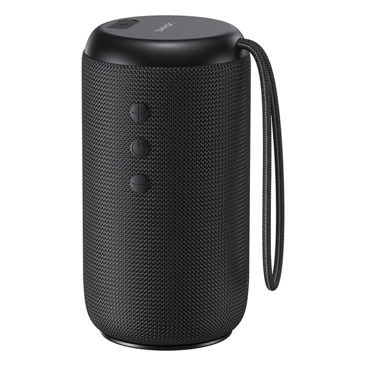 USAMS US-YC011 Lanyard Style Fabric Wireless Bluetooth Waterproof Small Speaker(Black)