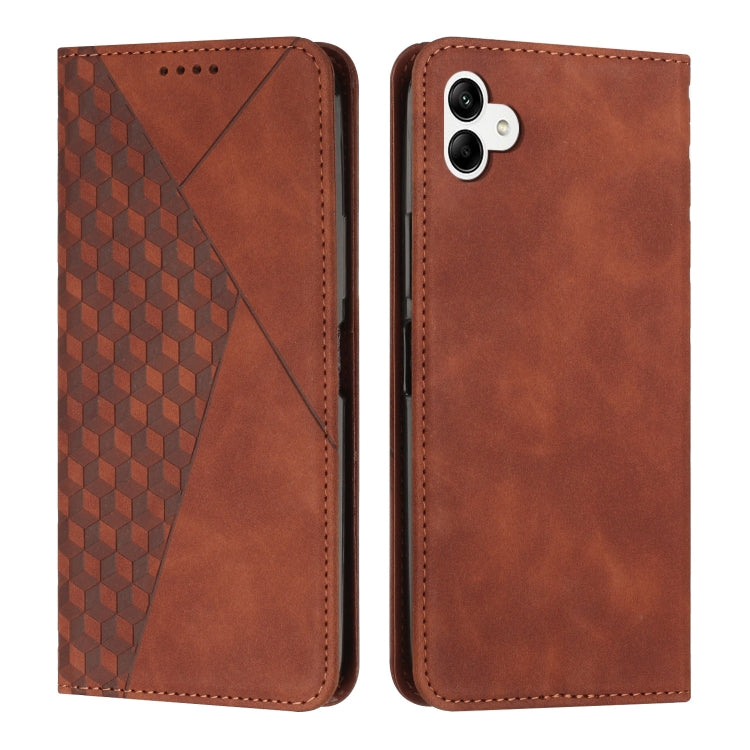 For Samsung Galaxy A04e Diamond Splicing Skin Feel Magnetic Leather Phone Case