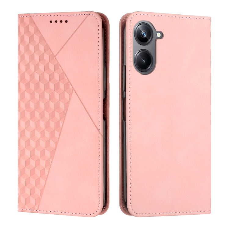 For Realme 10 4G Diamond Splicing Skin Feel Magnetic Leather Phone Case