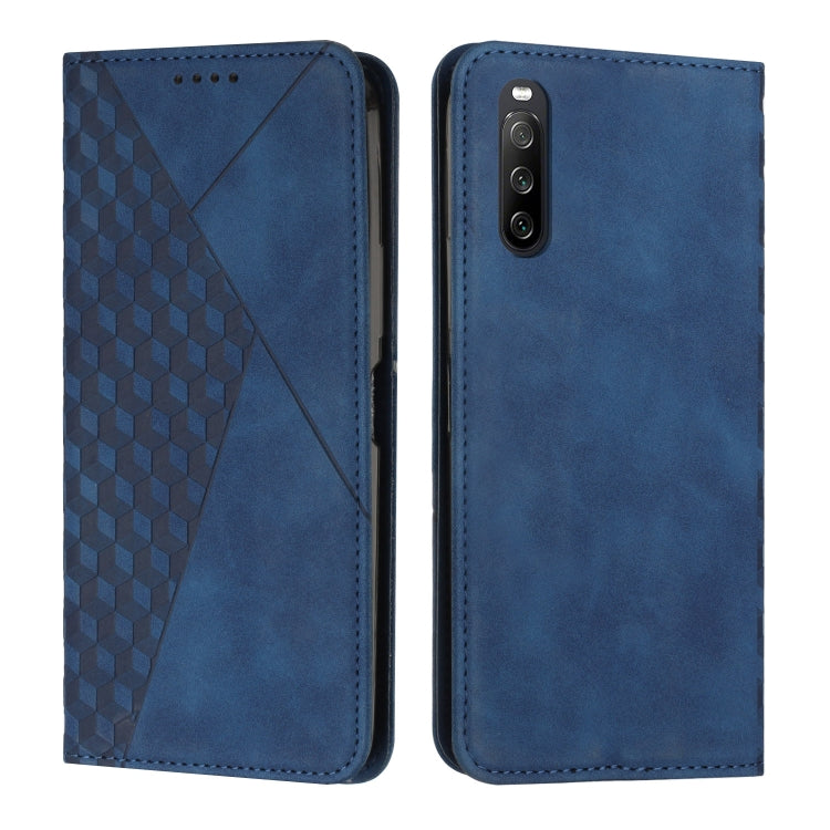 For Sony Xperia 10 IV Diamond Splicing Skin Feel Magnetic Leather Phone Case