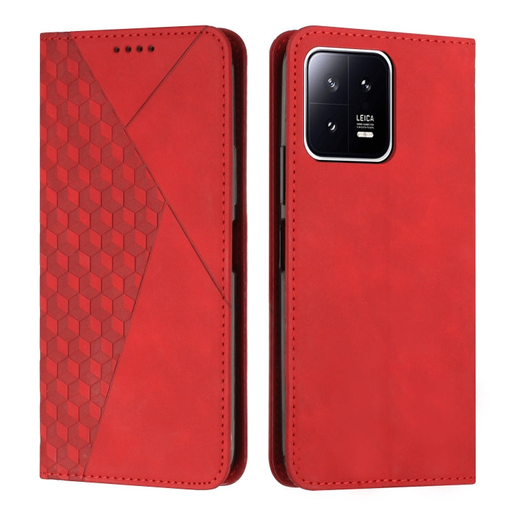 For Xiaomi 13 Diamond Splicing Skin Feel Magnetic Leather Phone Case