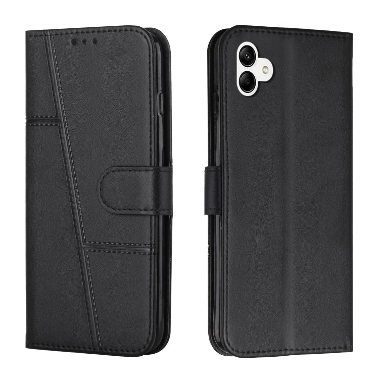 For Samsung Galaxy A04e Stitching Calf Texture Buckle Leather Phone Case