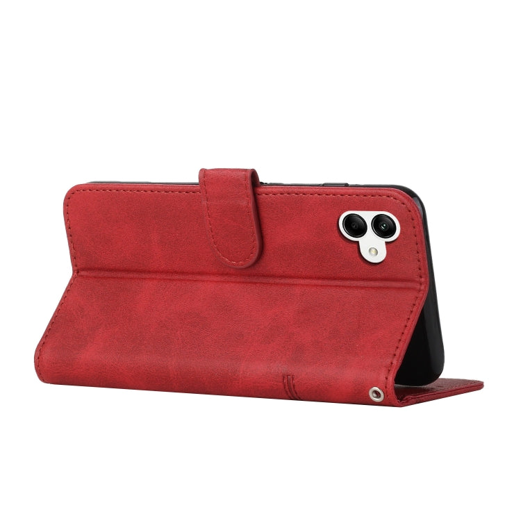 For Samsung Galaxy A04e Stitching Calf Texture Buckle Leather Phone Case