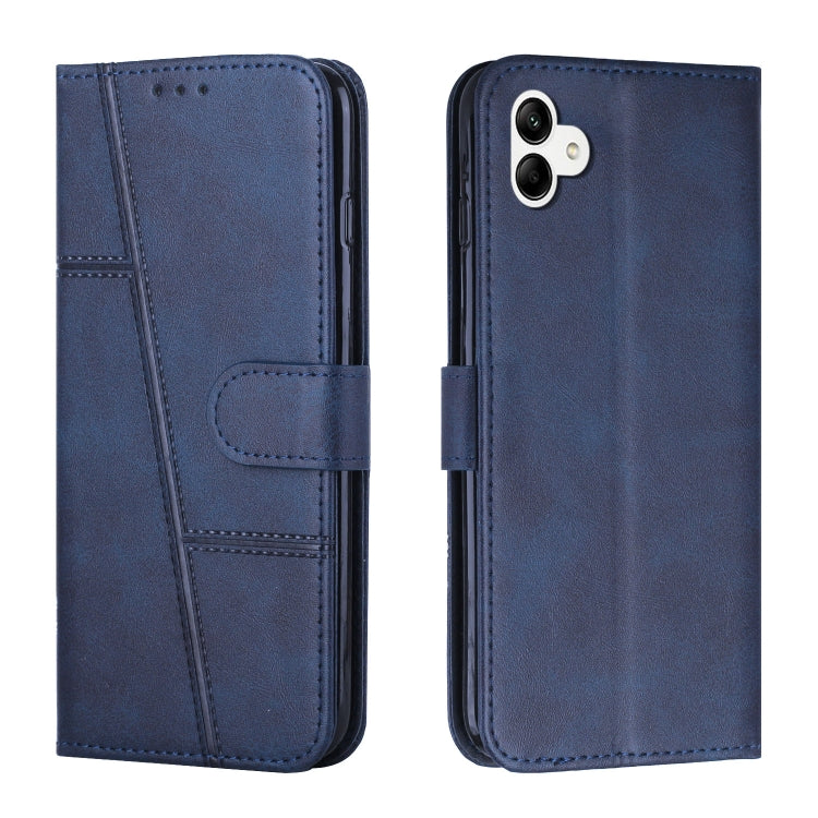 For Samsung Galaxy A04e Stitching Calf Texture Buckle Leather Phone Case