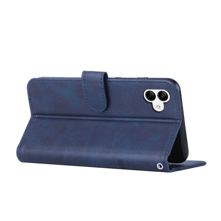 For Samsung Galaxy A04e Stitching Calf Texture Buckle Leather Phone Case