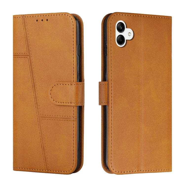 For Samsung Galaxy A04e Stitching Calf Texture Buckle Leather Phone Case