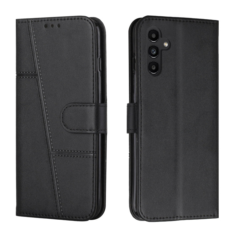 For Samsung Galaxy A34 5G Stitching Calf Texture Buckle Leather Phone Case