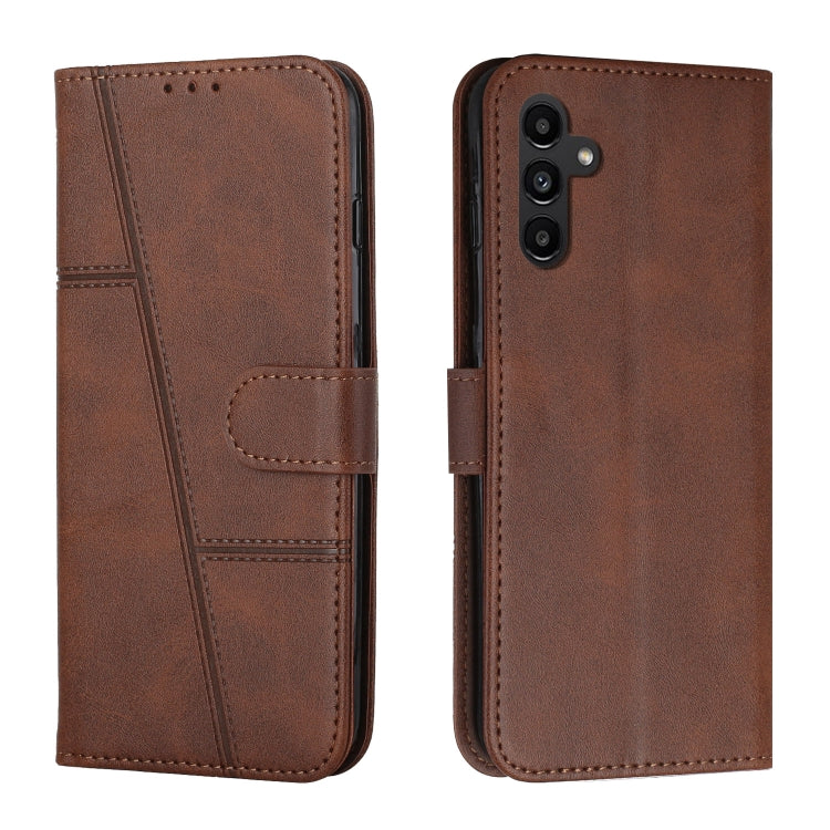 For Samsung Galaxy A34 5G Stitching Calf Texture Buckle Leather Phone Case