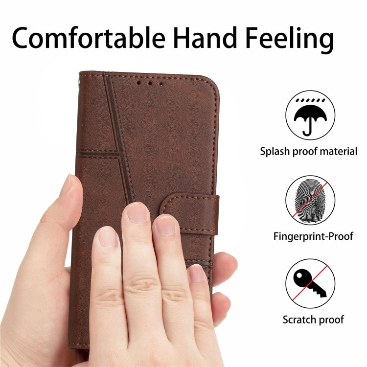 For Realme 10 4G Stitching Calf Texture Buckle Leather Phone Case