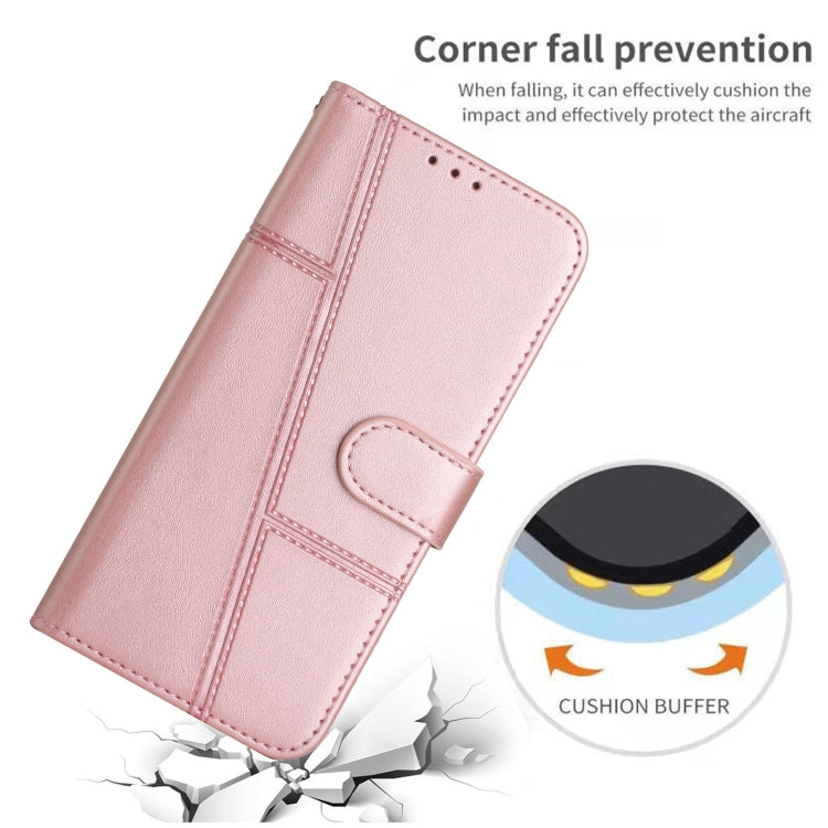 For Sony Xperia 10 IV Stitching Calf Texture Buckle Leather Phone Case