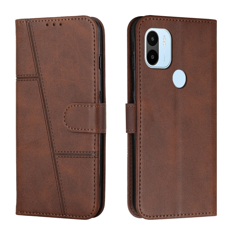 For Xiaomi Redmi A1+ Stitching Calf Texture Buckle Leather Phone Case
