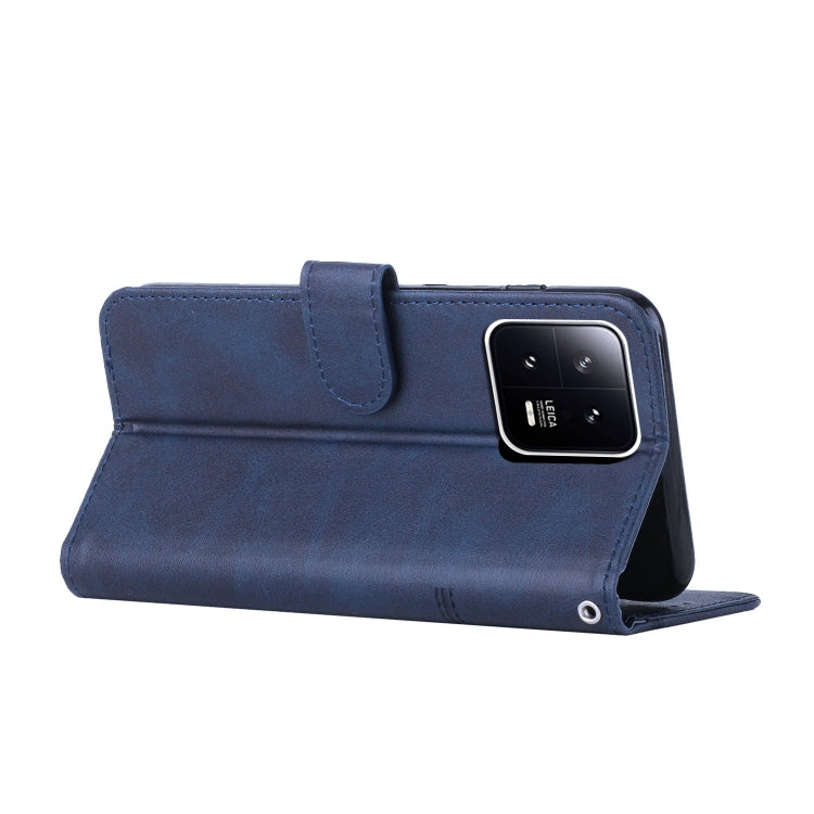 For Xiaomi 13 Stitching Calf Texture Buckle Leather Phone Case