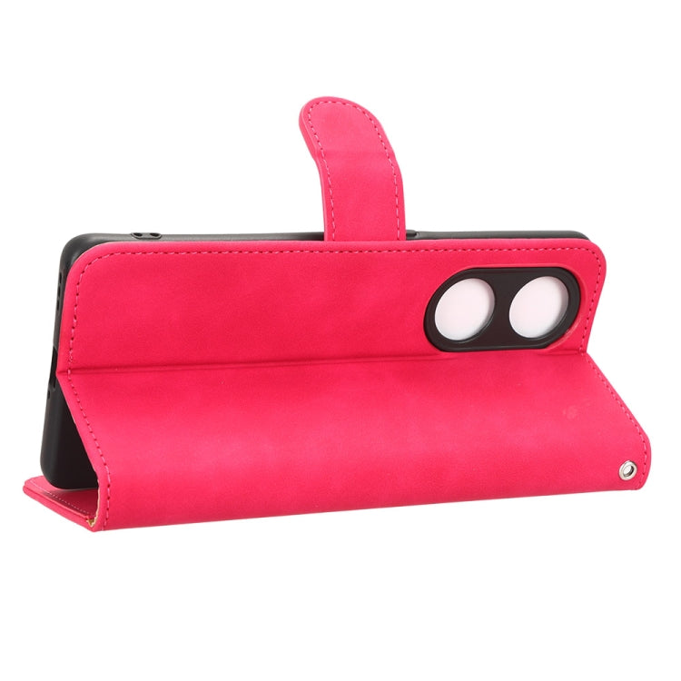 For OPPO A1 Pro Skin Feel Magnetic Flip Leather Phone Case