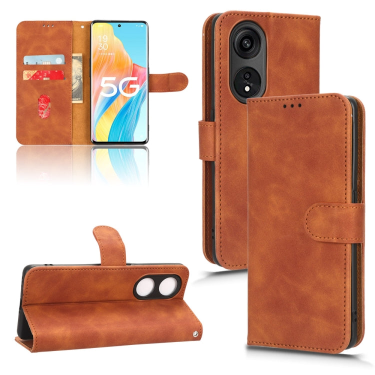 For OPPO A1 Pro Skin Feel Magnetic Flip Leather Phone Case