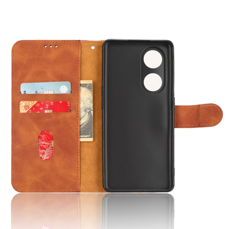 For OPPO A1 Pro Skin Feel Magnetic Flip Leather Phone Case