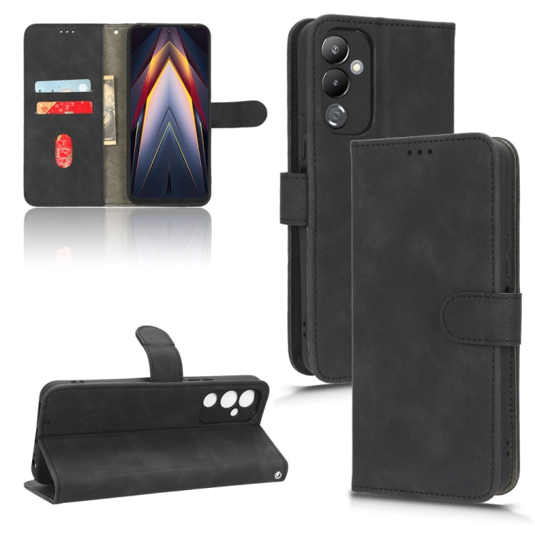For Tecno Pova 4 Skin Feel Magnetic Flip Leather Phone Case