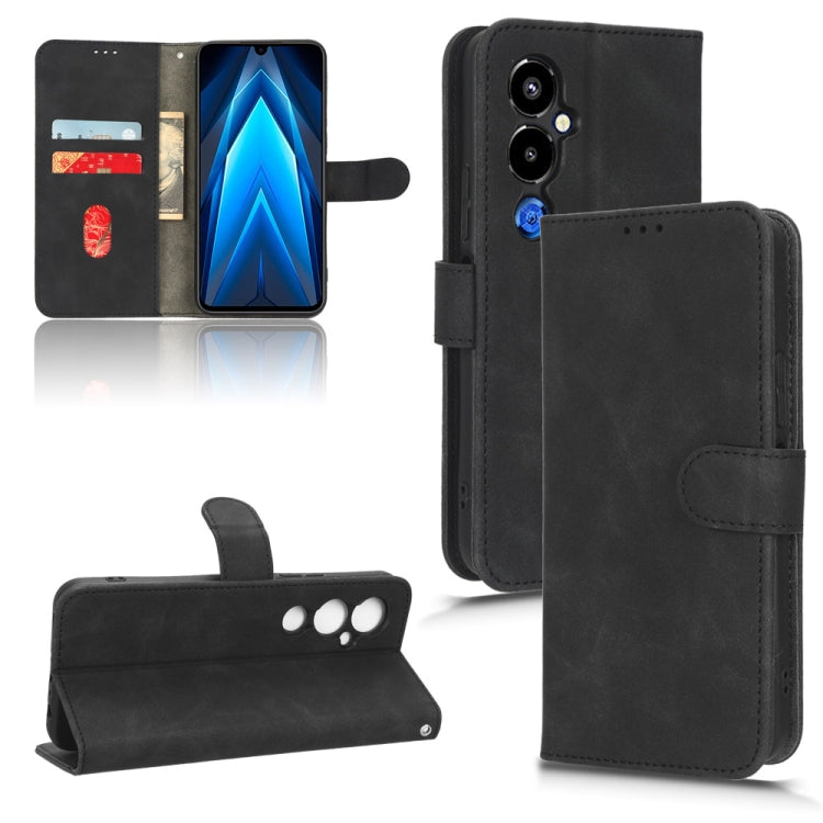 For Tecno Pova 4 Pro Skin Feel Magnetic Flip Leather Phone Case