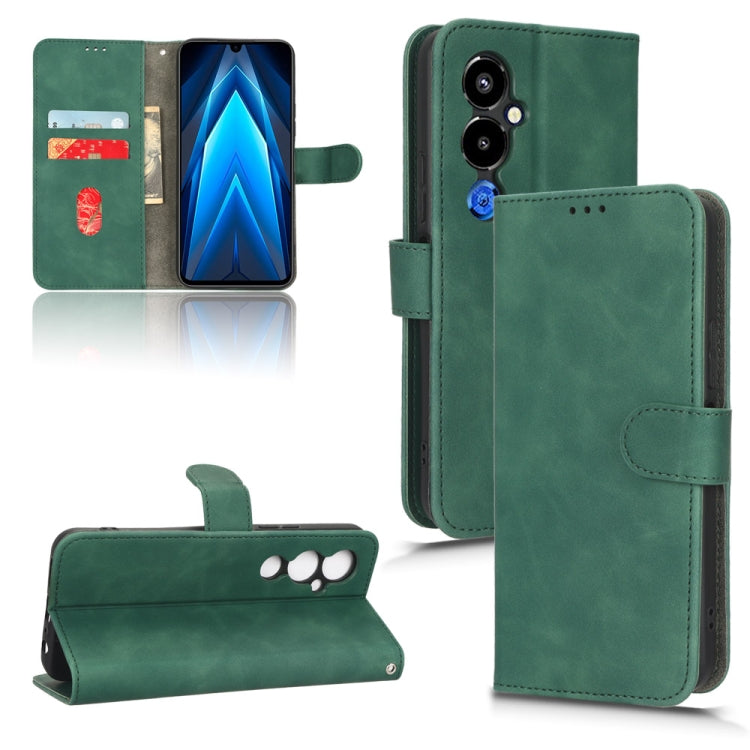 For Tecno Pova 4 Pro Skin Feel Magnetic Flip Leather Phone Case