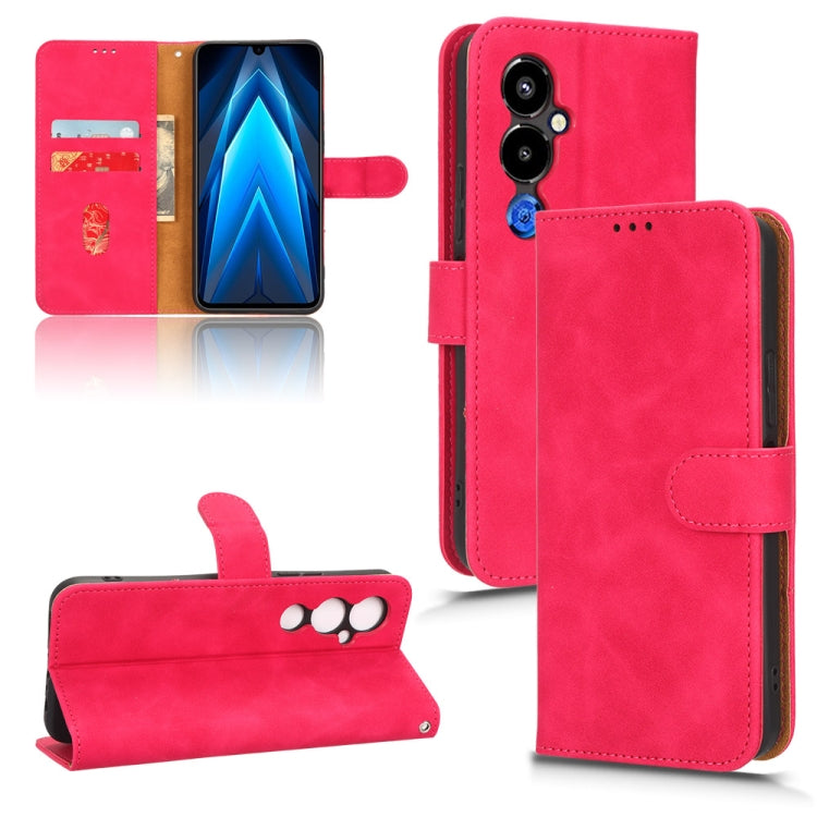 For Tecno Pova 4 Pro Skin Feel Magnetic Flip Leather Phone Case