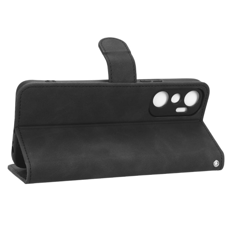 For Infinix Hot 20 4G Skin Feel Magnetic Flip Leather Phone Case