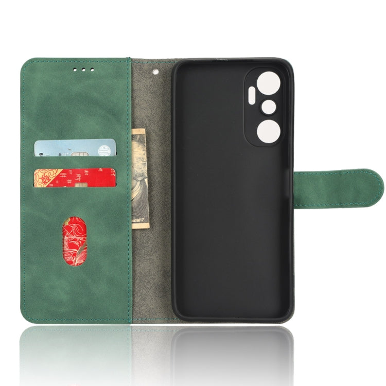 For Infinix Hot 20 4G Skin Feel Magnetic Flip Leather Phone Case