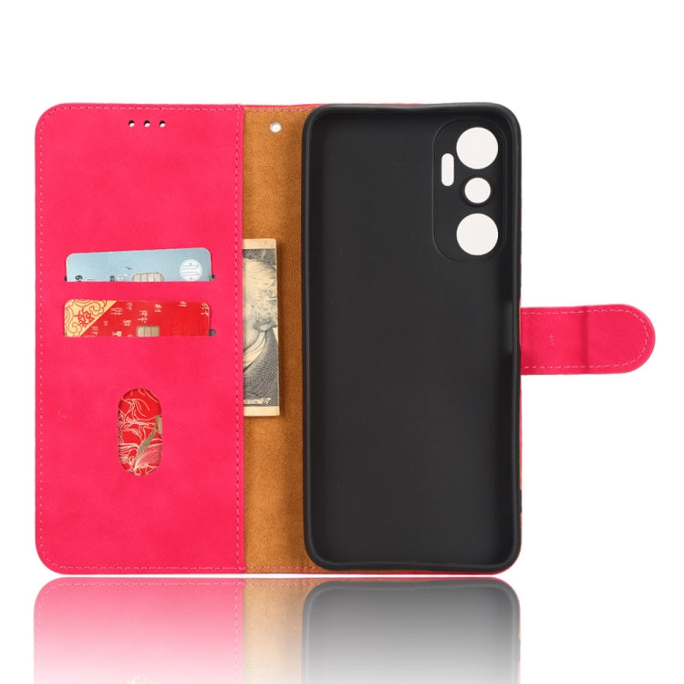 For Infinix Hot 20 4G Skin Feel Magnetic Flip Leather Phone Case
