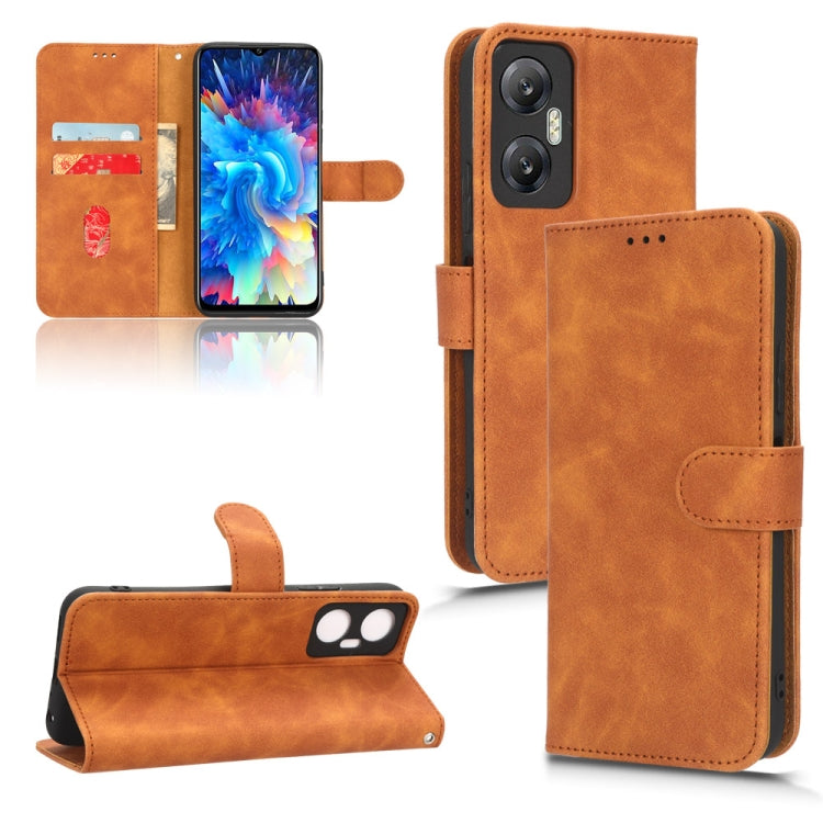 For Infinix Hot 20 5G Skin Feel Magnetic Flip Leather Phone Case