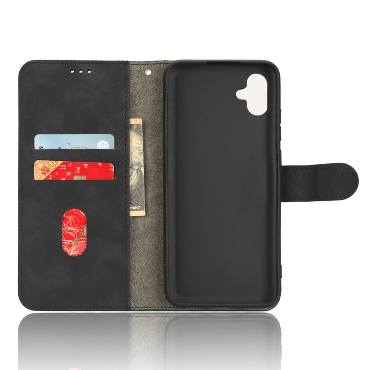 For Samsung Galaxy A04e Skin Feel Magnetic Flip Leather Phone Case