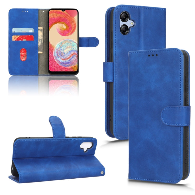 For Samsung Galaxy A04e Skin Feel Magnetic Flip Leather Phone Case