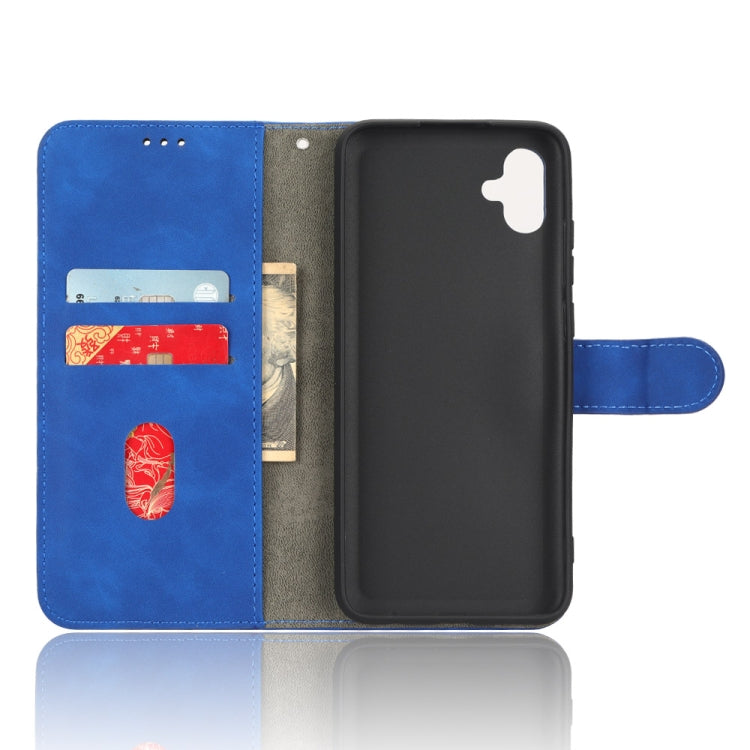 For Samsung Galaxy A04e Skin Feel Magnetic Flip Leather Phone Case