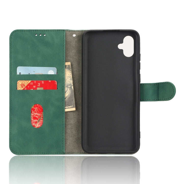 For Samsung Galaxy A04e Skin Feel Magnetic Flip Leather Phone Case