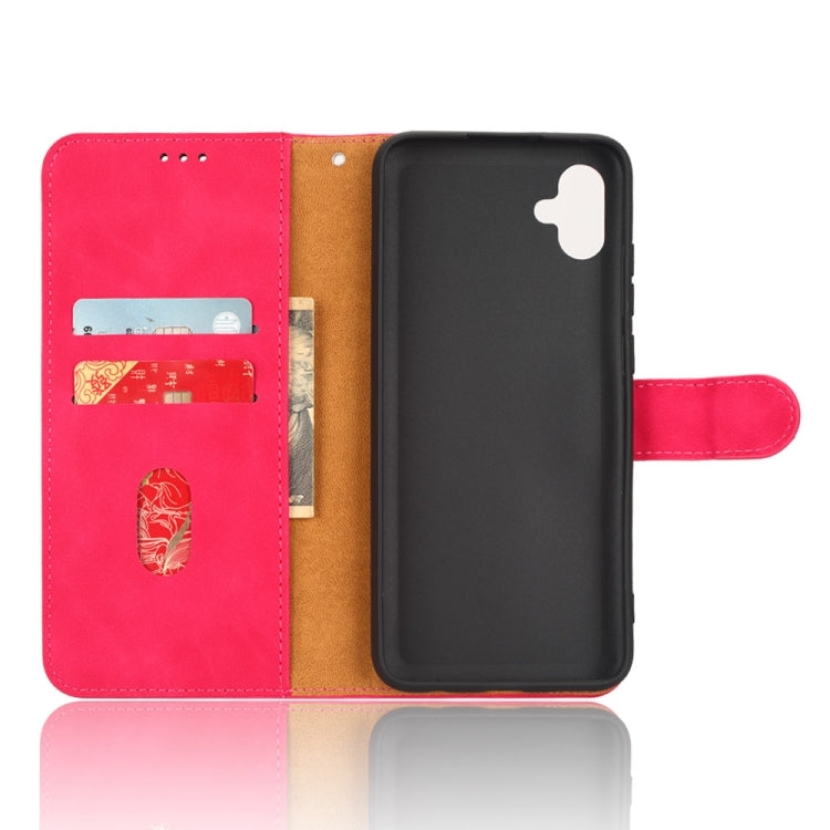 For Samsung Galaxy A04e Skin Feel Magnetic Flip Leather Phone Case